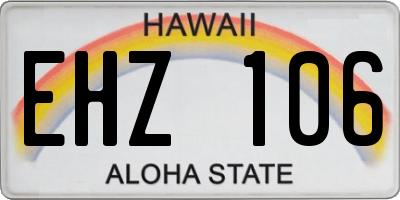 HI license plate EHZ106