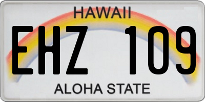 HI license plate EHZ109