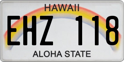 HI license plate EHZ118