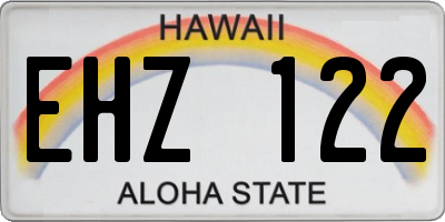 HI license plate EHZ122