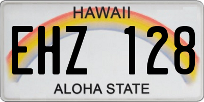 HI license plate EHZ128