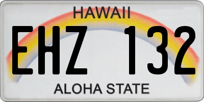 HI license plate EHZ132
