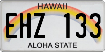 HI license plate EHZ133