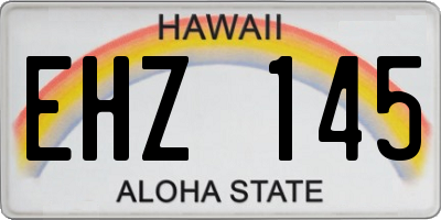 HI license plate EHZ145