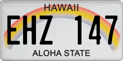 HI license plate EHZ147