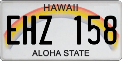 HI license plate EHZ158