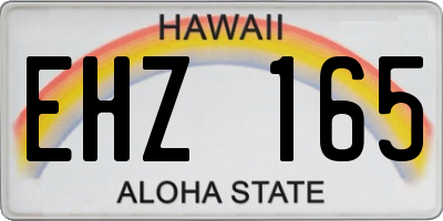 HI license plate EHZ165