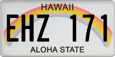 HI license plate EHZ171