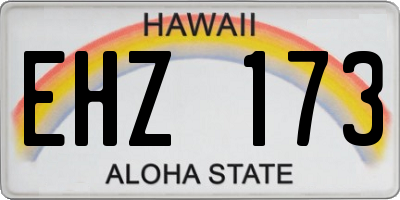 HI license plate EHZ173