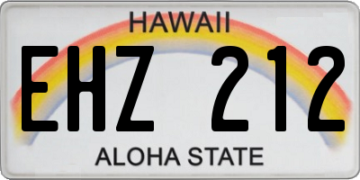 HI license plate EHZ212