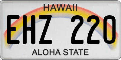 HI license plate EHZ220