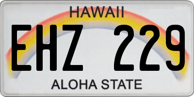 HI license plate EHZ229