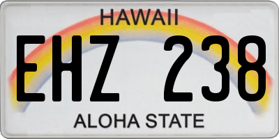 HI license plate EHZ238