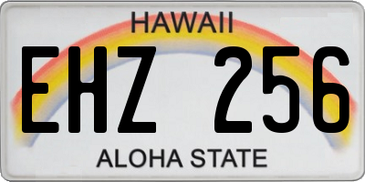HI license plate EHZ256