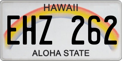 HI license plate EHZ262