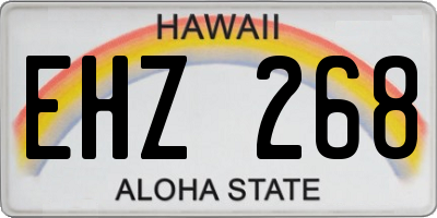 HI license plate EHZ268