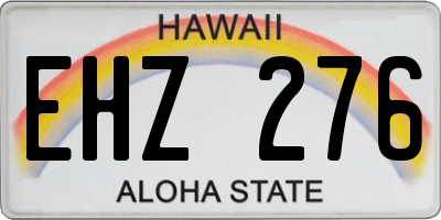 HI license plate EHZ276