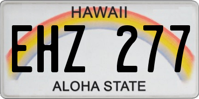HI license plate EHZ277