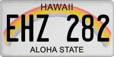 HI license plate EHZ282