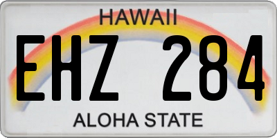HI license plate EHZ284