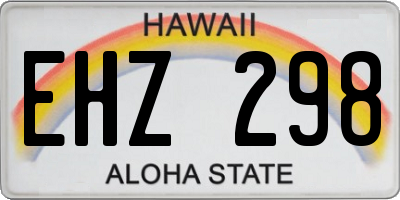 HI license plate EHZ298
