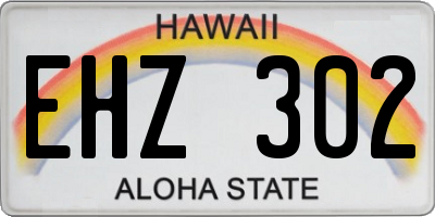 HI license plate EHZ302