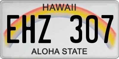 HI license plate EHZ307