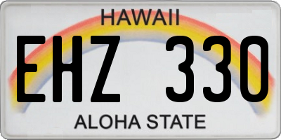 HI license plate EHZ330