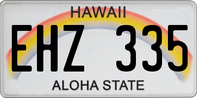 HI license plate EHZ335
