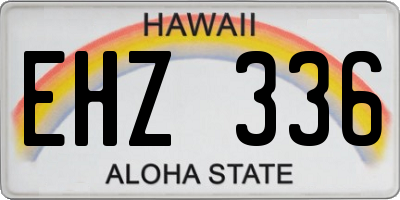 HI license plate EHZ336