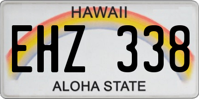 HI license plate EHZ338