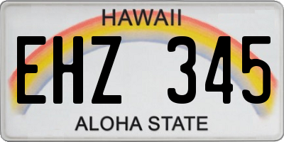 HI license plate EHZ345
