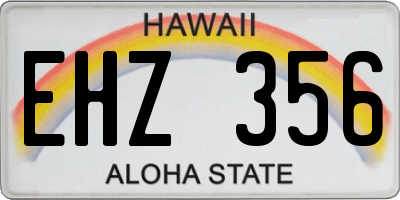 HI license plate EHZ356