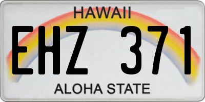 HI license plate EHZ371