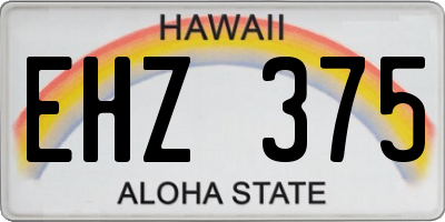 HI license plate EHZ375