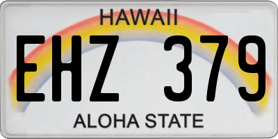 HI license plate EHZ379