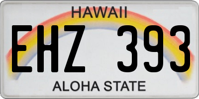 HI license plate EHZ393