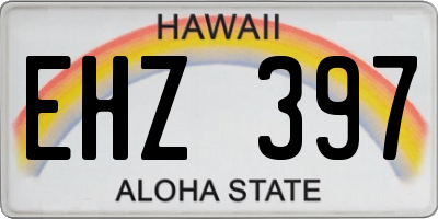 HI license plate EHZ397