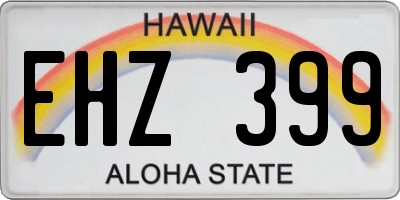HI license plate EHZ399