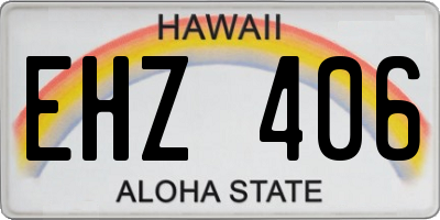 HI license plate EHZ406