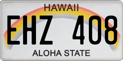 HI license plate EHZ408