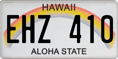 HI license plate EHZ410
