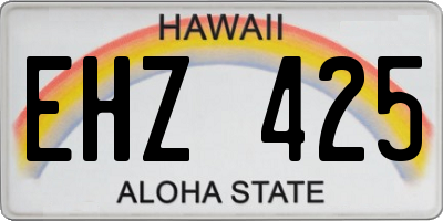 HI license plate EHZ425