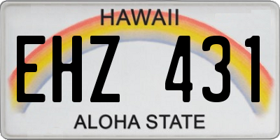 HI license plate EHZ431