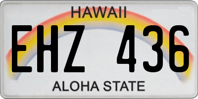 HI license plate EHZ436