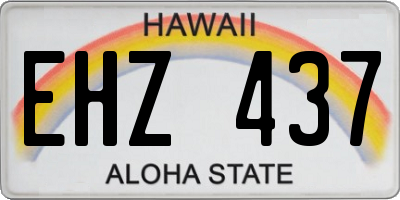 HI license plate EHZ437