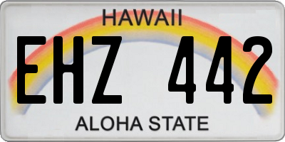 HI license plate EHZ442