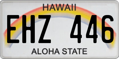 HI license plate EHZ446