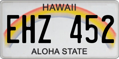 HI license plate EHZ452