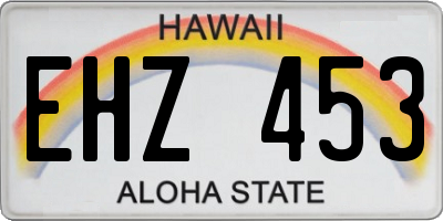 HI license plate EHZ453